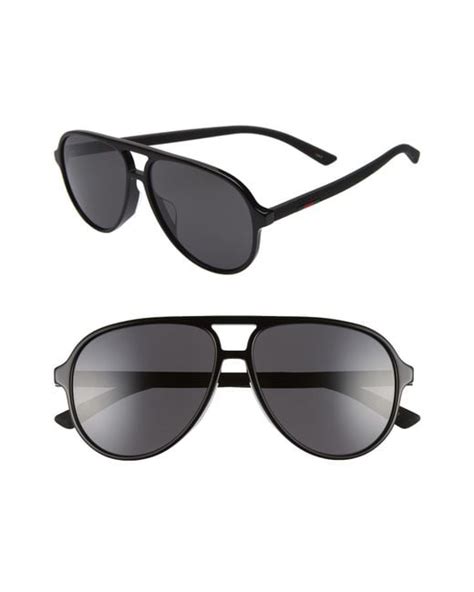 mens gucci aviators|Gucci 60mm aviator sunglasses.